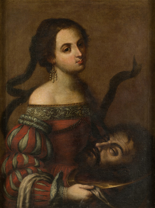ESCUELA ESPAÑOLA, "Salomé con la cabeza de San Juan Bautist