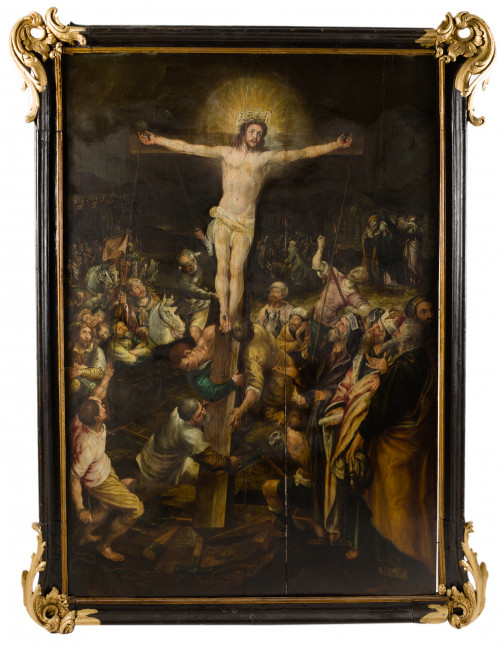 KASPARD MEMBERGER "EL VIEJO", "La Crucifixión", 1605, Óleo 
