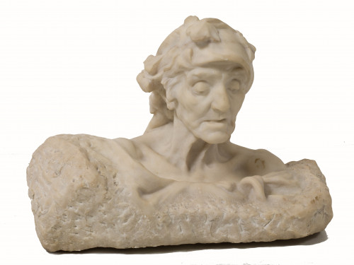 ESCUELA ESPAÑOLA, "Busto de anciana"