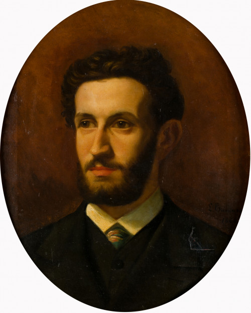 ESCUELA ESPAÑOLA, E. Esp. XIX "Retrato de caballero" O/L