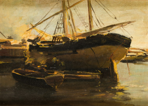 ESCUELA VALENCIANA, E. Espa. XX "Barcas" O/T