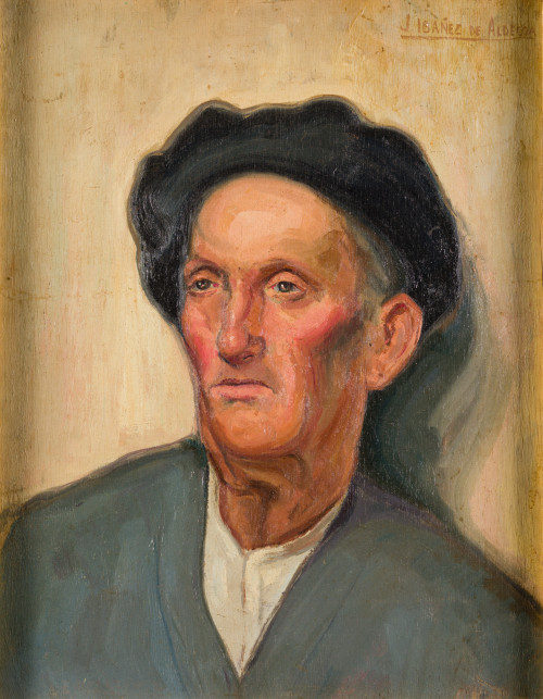 JULIÁN IBÁÑEZ DE ALDECOA, "Vasco", Óleo sobre madera