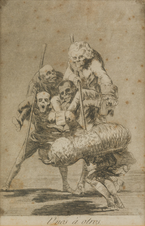 FRANCISCO DE GOYA Y LUCIENTES, Grabado de Goya "Un capricho