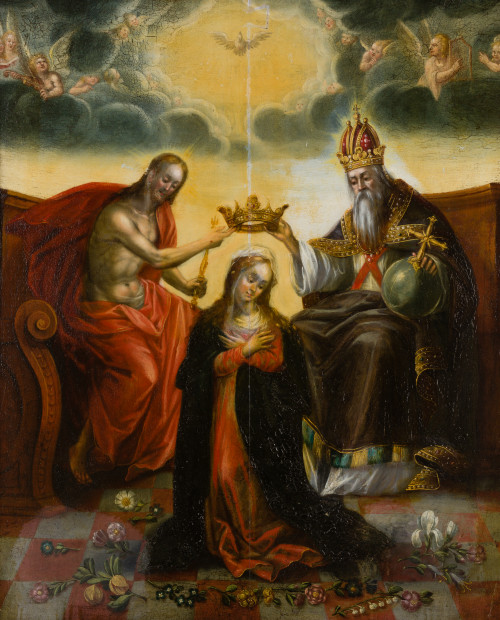 ANÓNIMO, "Coronación de la Virgen por la Santísima Trinidad