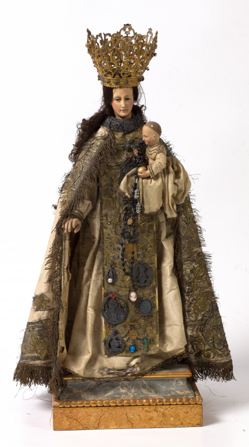 Virgen con el Niño, imagen de vestir, escuela valenciana, S