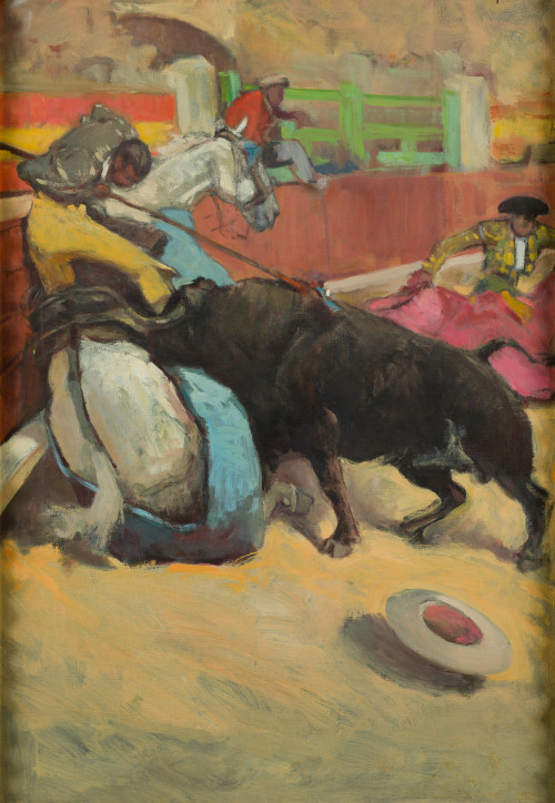 ESCUELA ESPAÑOLA S. XX, "Picador", Óleo sobre lienzo