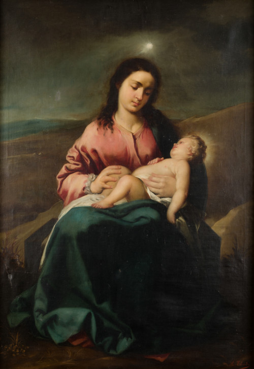 ANTONIO  ESTRADA, "La Virgen del Lucero", Óleo sobre lienzo