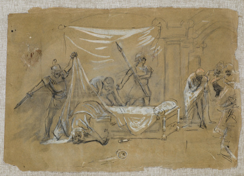  ESCUELA ESPAÑOLA Fles S.XIX - Ppios. S.XX, "Escena de la R