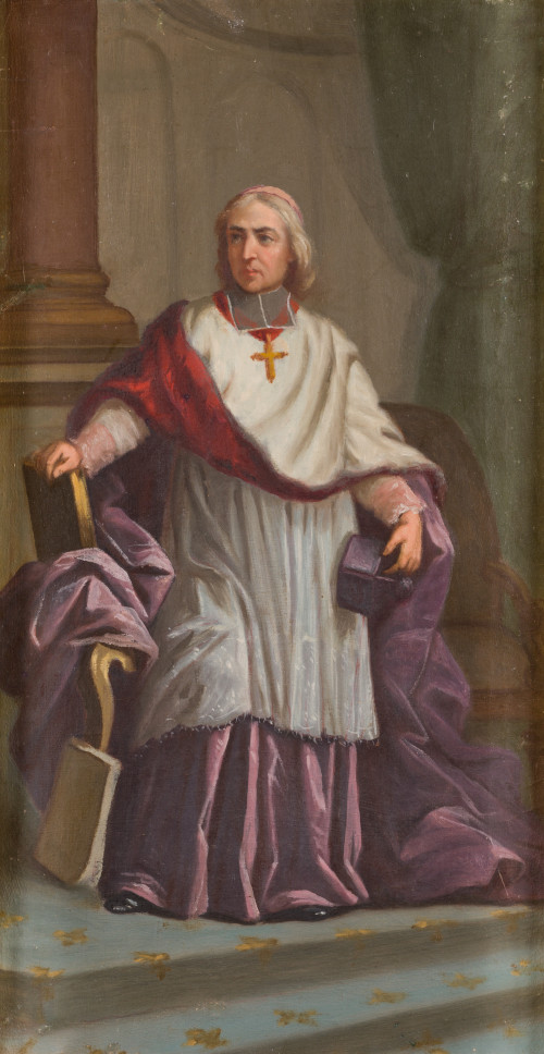 ESCUELA FRANCESA, "Retrato del cardenal André Hercule de Fl
