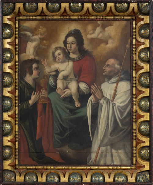 "La Virgen con el Niño, San Juan y San Bernardo"