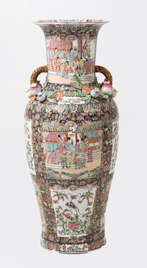 Jarrón oriental cantón 
