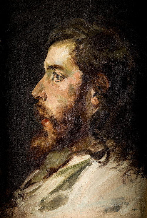 ESCUELA VALENCIANA Ppios. s.XX, "Retrato de hombre con barb