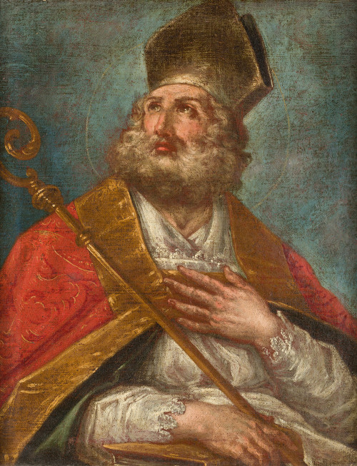 ESCUELA ESPAÑOLA  (Ppios. S. XVIII), "Santo Padre de la Igl
