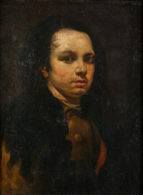 ANÓNIMO S.XIX/S.XX, "Retrato de Francisco de Goya", Óleo so