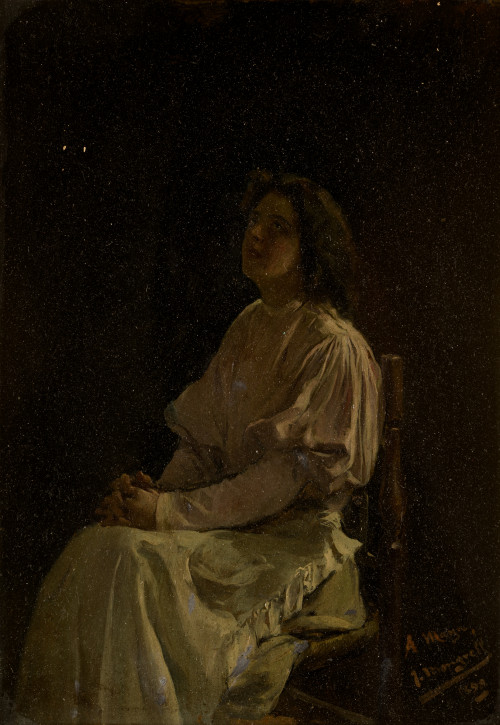"Dama con vestido blanco", 1898