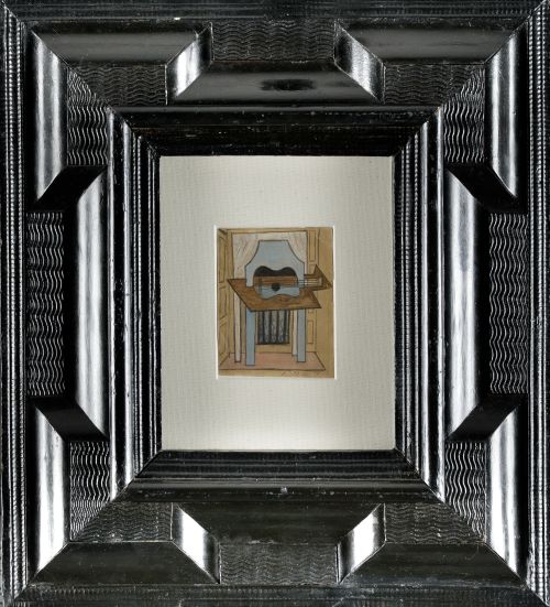 PABLO RUIZ PICASSO, "Natura mort á la guitare", 1919, Gouac