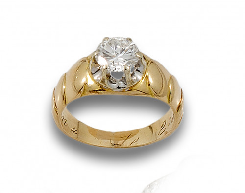 SOLITARIO ORO DIAMANTE 1CT APROX