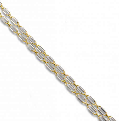 COLLAR ORO AMARILLO Y BLANCO