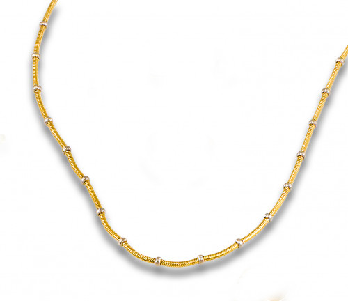 CADENA DE ORO AMARILLO Y BLANCO