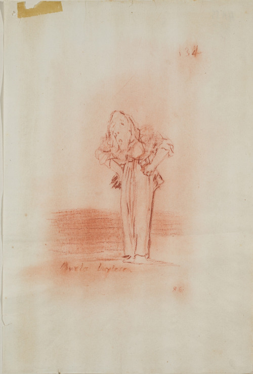 EUGENIO LUCAS VELÁZQUEZ, "Visión burlesca", Sanguina sobre 