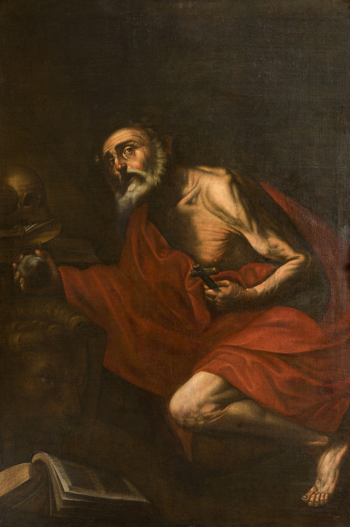 SEGUIDOR DE JOSÉ DE RIBERA  (S. XVII), "San Jerónimo penite
