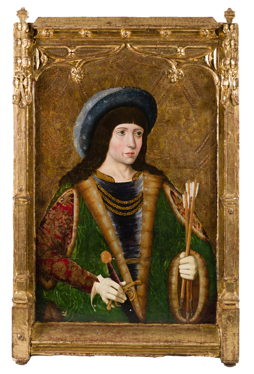 ESCUELA BURGALESA  H.1500, "San Sebastián o Retrato a lo di