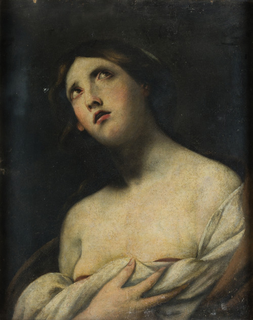  ESCUELA ITALIANA S. XVII, "Santa Agueda", Óleo sobre lienzo