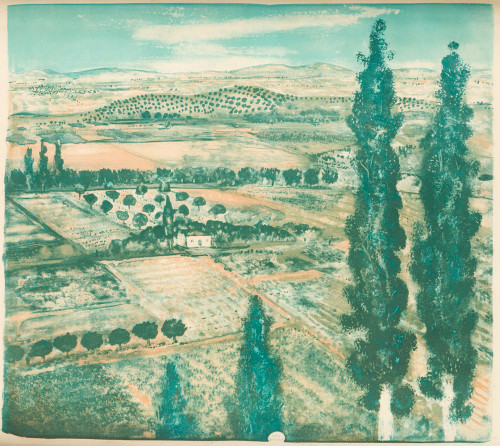DIMITRI PAPAGUEORGIU, "Bodegón y paisajes", Tres litografía
