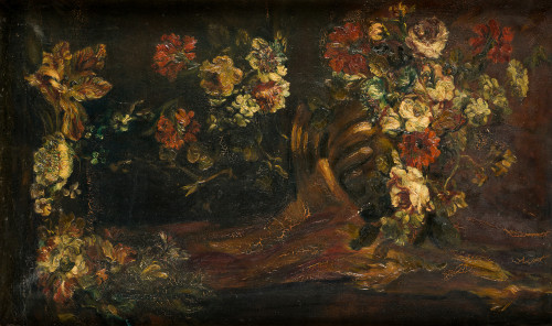 "Bodegón con flores"