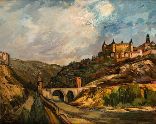 AGUSTÍN HERNÁNDEZ SANZ, "Toledo", Óleo sobre lienzo