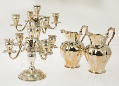 Pareja de jarras plata