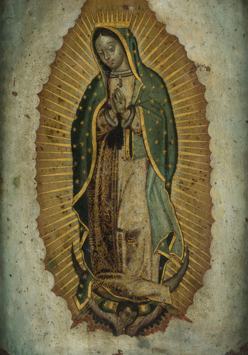 ESCUELA VIRREINAL MEJICANA  (S. XVIII), "Virgen de Guadalup