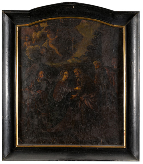 ESCUELA ESPAÑOLA s.XVII, Visitación de la Virgen a Santa Isabel, Óleo