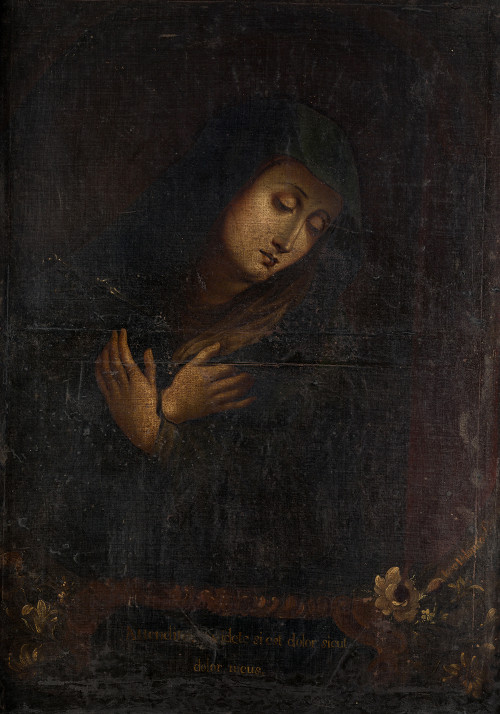 JOSÉ POLANCO (S. XVII), "Virgen de los Dolores", Óleo sobre