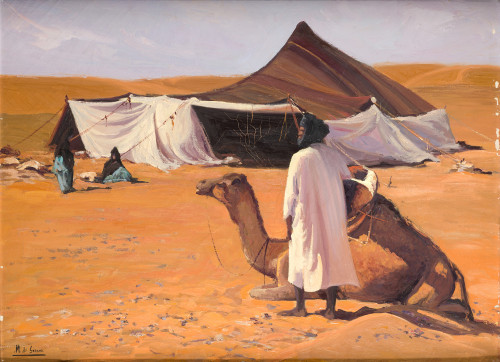 MANUEL DE  GRACIA, "Beduino", Óleo sobre lienzo