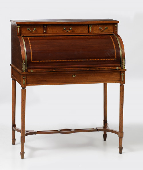 Buró cilindro  marquetería