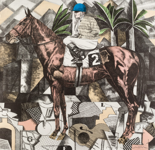 FERNANDO BELLVER, "Braque, Picasso, Gris", Aguafuerte ilumi