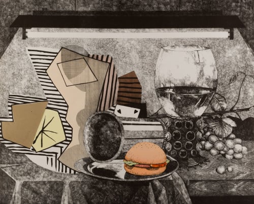 FERNANDO BELLVER, "Con dos copas de más" , Aguafuerte y agu