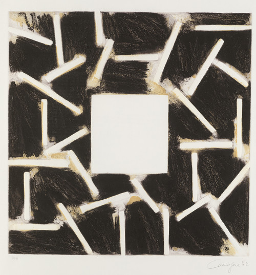 RAFAEL CANOGAR, "Carpeta: Jaque al Rey", 1982, Aguafuerte s