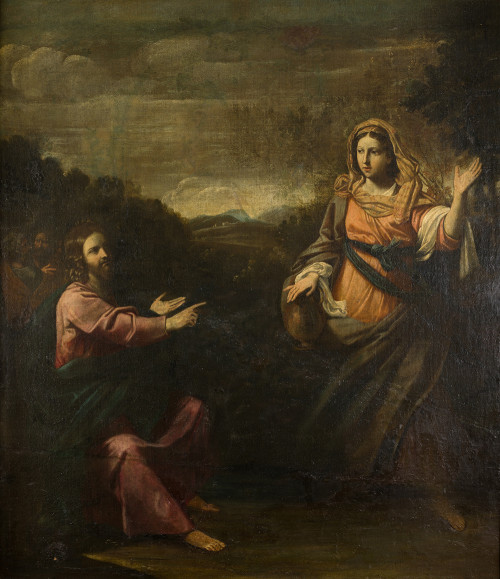 ESCUELA FRANCESA S. XVII/S. XVIII, "Jesús y la Sanmaritana"