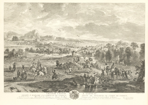 JEAN MOYREAU, "Grande chasse a Loiseau", Grabado. Tirada ta