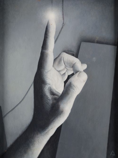 ALWIN VAN DER LINDE, "La mano del artista I,II", Pareja de