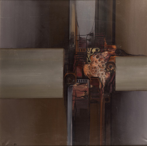 AGUSTÍN PENADES, “Composición", 1980, Óleo sobre lienzo
