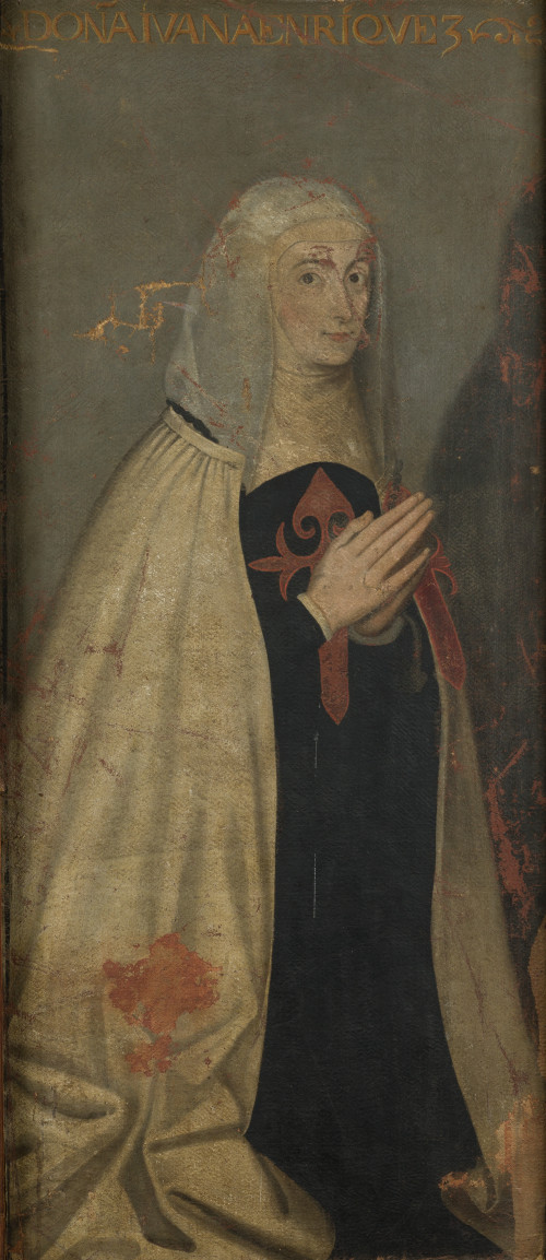 ESCUELA ESPAÑOLA, "Retrato de Doña Juana Enriquez", Óleo so