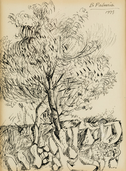 BENJAMÍN PALENCIA, "Árbol", 1973, Tinta sobre papel
