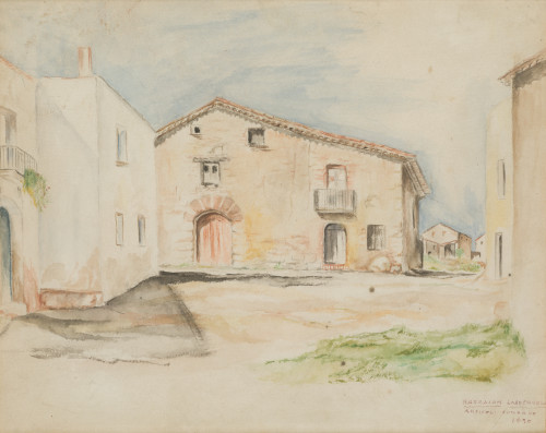 MARIANO BARBASÁN, "Anticoli Corrado", 1890, Acuarela sobre