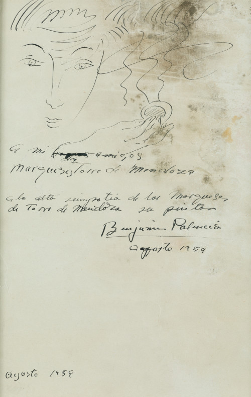 BENJAMÍN PALENCIA, "Dedicatorias", 1959, Tintas sobre papel