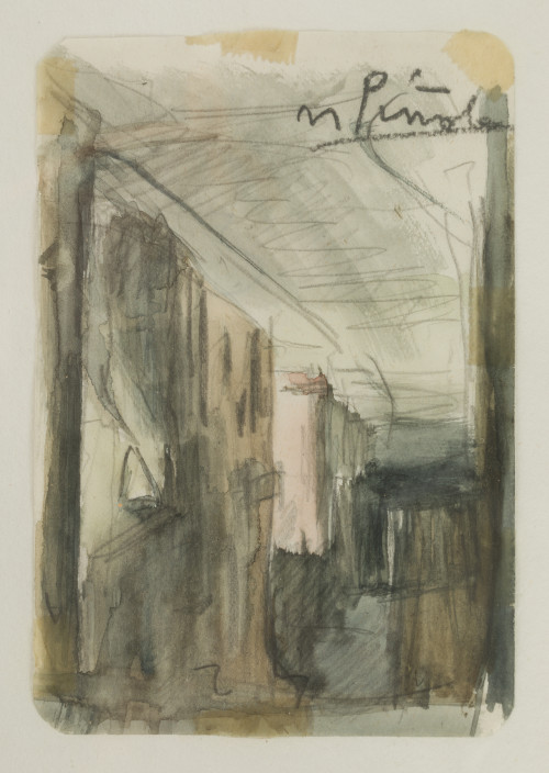 NICANOR  PIÑOLE, "Calle vacia", "Árbol" y "Personajes en la