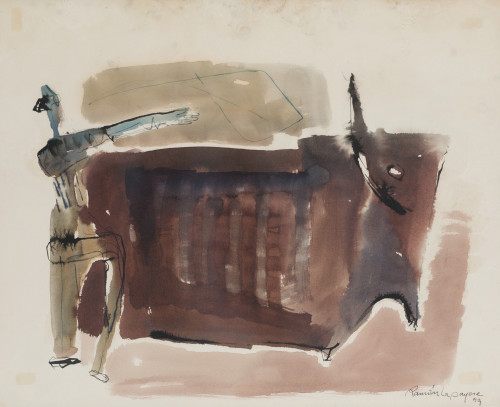 RAMÓN  LAPAYESE, "Sin título", 1959, Acuarela sobre papel