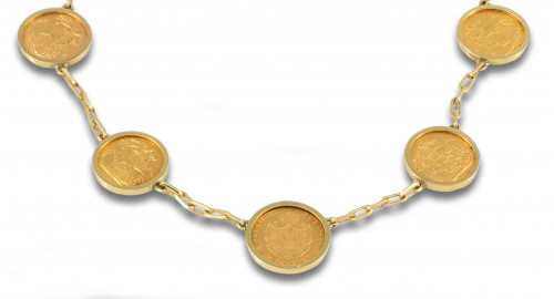 GARGANTILLA DE MONEDAS EN ORO AMARILLO